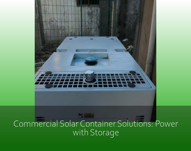 Commercial Solar Container Solutions: Power with Storage